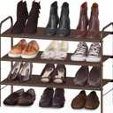 Simple Houseware 3-Tier Shoe Rack Storage Organizer, Bronze Space-Saving Shoe Shelf, Holds 916 Pairs, Sturdy Metal Frame, Easy Assembly Closet, Entryway, Bedroom Shoe Storage Solution