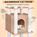 62"Tall Outdoor Cat Tree,Weatherproof Large Cat Condo with Scratching Posts
Khaki Multi-Level Cat Tree Design,Polypropylene Scratching Posts,Suitable for Indoor and Outside Use,Easy to Assemble CTT-10