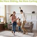 Rabenda 12 Pcs Rug Tape, Non Slip Rug Pads Grippers for Hardwood Floors and Tiles, Reusable Carpet Tape for Area Rugs, Double-Sided Adhesive Rug Stickers Keep Corners Flat (Black)