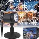 ‎LILNIAGY Christmas Decorations Outdoor Christmas Projector Lights Snowflake Projector, IP65 Waterproof & Adjustable Christmas Lights for Outdoor Christmas Decorations Home Party Garden Xmas Decor