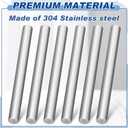 Sadnyy 6 Pcs 3/8 x 4 Inch Steel Metal Dowel Pins Bunk Bed Replacement Hardware for 3/8" Pre-drilled Holes 304 Stainless Shelf Pins Support Pegs for Shelf Bracket Bookshelf Cabinet Closet
