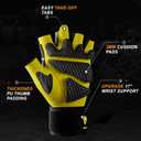 TAVIEW Workout Gloves,Weight Lifting Gloves & Wrist Wraps Built in One, Support for Gym Training, Full Palm Protection for Fitness, Weightlifting, Exercise, Hanging, Pull ups (yellow)