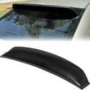 ECOTRIC Roof Spoiler Compatible with 2006-2011 Honda Civic 4DR Sedan, Window Deflector Black Rear Visor Vent Wing, ABS Guards Shade