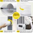 Portable Air Conditioner Hose, 5.9" Diameter Anti-Clockwise Thread, Universal Replacement AC Vent Hose Length up to 59" (Does not include coupler)