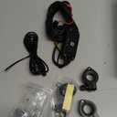 Kewig Motorcycle Auxiliary LED Light Kit Driving Spotlights White/Amber Fog Light with Mount Brackets Wire Harness Waterproof 60W Offroad Work Lights Compatible with Motorcycle J-eep Car Truck (Black)