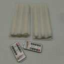Flameless Candles with Remote: 8 Pack Battery Operated Window Candles 9.6" Real Wax LED Flickering Flameless Taper Candles 3D Wick Lights Halloween Christmas Wedding Birthday Party Decorations (Ivory)