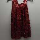 GRACE KARIN Halter Sequin Tank Tops for Women Sleeveless Sparkly Glitter Club Outfits Ruched Flowy Shiny Party Concert Shirt (Large, Wine Red)