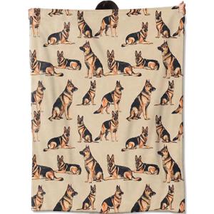 German Shepherd Blanket Gifts for Kids Women Adult Girls,Cartoon Puppy Dog Throw Blankets,Soft Comfy Lightweight for Home Couch Bed Sofa Farm Cool Decor,Playful Pet Art 60x80in (80x60 Inch)