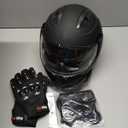 Adult Modular Motorcycle Helmets, DOT Approved Flip up Dual Visor Full Face Helmet for Men Women Moto ATV UTV Snowmobile ADV Four Wheeler Street Bike with Gloves & Mask (X-Large, Black)