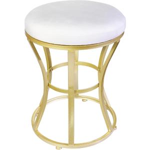 Vanity Chair, Small Velvet Vanity Stool & Ottoman Bench for Bathroom, Dorm