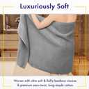 Alusa Home Ultra Soft & Plush Viscose from Bamboo Bath Towels - 700 GSM Luxury Bath Towels - 6 Piece Set - Super Absorbent & Quick Drying (Pewter Grey), 6pc Towel Set