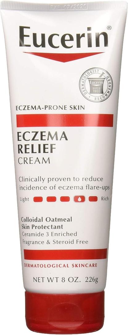 Eucerin Creme Eczema Relief 8 Ounce Tube, 8 Ounce (Pack of 2)