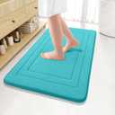 Arotive Memory Foam Bathroom Rug Mat 30x20, Ultra Soft and Absorbent Bath Mat, Machine Wash Dry, Comfortable Bath Rug Carpet for Bathroom Floor, Tub and Shower, Teal