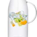 Purefold 100 Ounces Large Glass Pitcher with Lid, Hot/Cold Water Pitcher with Handle, Juice and Iced Tea Beverage Carafe