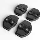 TPE Door Shock Absorber for 2017-2026 Tesla Model 3/Y Door Lock Cover Protector Anti-Rust Fits 2025 Juniper & Highland Series(4-Pack,Carbon Edition)