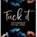 3 x Fu-ck It 2026 Calendar for Tired Women, 2026 Fu-ck It Wall Calendar for Tired Women, Humor Hanging Month Calendar,Hanging Calendar for Home Office,Funny Swear Word Monthly Calendar Gag Gift Woman(A)