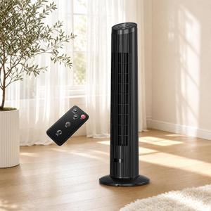Uthfy 31" Tower Fan for Bedroom, Voice Control, 15H Timer, 26ft/s Airflow