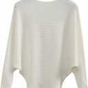GABERLY Boat Neck Batwing Sleeves Dolman Knitted Sweaters and Pullovers Tops for Women