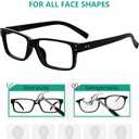 Eyekepper Vintage Reading Glasses for Men - 5 Pack Spring Hinges Classic Readers - Black Frame +1.75