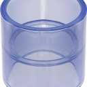 PVC Coupling for 3.54" OUTER DIAMETER Pipe Tubes, Socket Fittings Connectors for Schedule 40/80, Heavy Duty Slip Large Coupler Adapter Contractor for DIY Shelf Garden Support Structure, Clear Tint