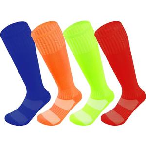 Kids Soccer Socks - Youth Football & Baseball Socks 7-10Y