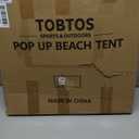 TOBTOS UPF 50+ Pop Up Beach Tent, Easy Set Up Beach Umbrella, Sun Shelter for 2-3 People UV Protection Portable Sunshade, Baby Canopy Cabana, Lightweight with Carry Bag