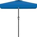 AreShark 6.5 x 10 FT Rectangular Valance Patio Umbrella, Outdoor Umbrella with Tilt and Crank, Market Table Umbrellas W/ 6 Ribs UV Protection for Garden, Deck, Backyard and Pool, Royal Blue
