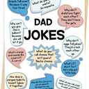 4 x Asmallgf Fathers Day Card Gift for Dad Him, Humor Father's Day Decoration Gifts from Son Daughter Kids, Emergency Dad Jokes Card, Meaningful Message for Father