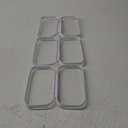 Hoolerry 3 Pcs Clear Hard Zipper Case Plastic Pouch Transparent Hard Case Clear Makeup Bag Portable Travel Organizer Bin for Cosmetics, Building Blocks, Puzzles(White,S)