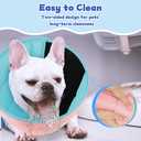 Mosago Soft Dog Cone Collar After Surgery Alternative for Dogs to Stop Licking, Comfy Collars for Large/Medium/Small Pet, Comfortable Elizabethan Neuter Recovery E Cones of Shame Neck & Head Ecollars (LFit 49-110 lb), Light Blue/Pink)