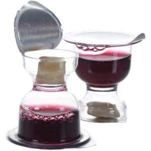World Communion Cups Pre-filled Disposable Communion Cups Concord Grape Juice with Bread - Prefilled Communion Cups and Wafer Set - (200) units, BBD 06/25/2025