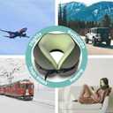 Cesperi Travel Neck Pillow for Airplanes, Ergonomic Design for Petite Neck, Airplane Neck Pillow with Memory Foam, Travel Essentials for Flights, Car Rides, and Home Rest, Small (Avocado Green)