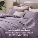 Bedsure Queen Comforter Set - Dark Red Comforter Queen Size, Soft Bedding for All Seasons, Cationic Dyed Bedding Set, 3 Pieces, 1 Comforter (90"x90") and 2 Pillow Shams (20"x26"+2") Grayish Purple Melange