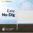 44in H x 42in W (2 Panels) No Dig Zippity Keswick Privacy Fence and Screen Kit, White Vinyl Privacy Fence, Outdoor Privacy Screen Panels for Yard, Trash Can Enclosure, Air Conditioner Fence ZP19060