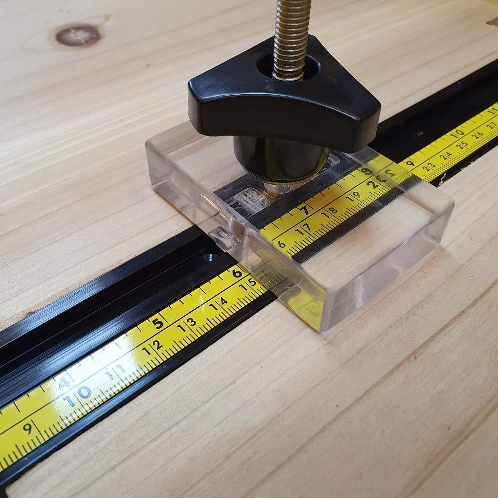 48 Inch T-Track - Miter Saw Stopper for Woodworking by Clear Style (Profile NOT Including Stopper and Ruler)