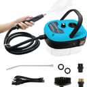 Handheld Steam Cleaner, 2500W Pressurized Steam Cleaner with 3 Brush Heads, Portable Steam Cleaner for Home, Car, Furniture, Kitchen, Bathroom and Wall, Blue