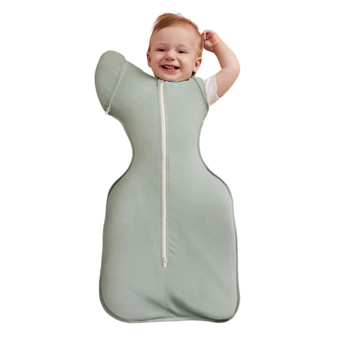 Love to Dream Swaddle Up Transition Swaddle, Patented Zip-Off Wings, Gently Helps Baby Transition to Arms-Free Sleep, Lite 0.2 TOG, Olive, Large (19-24 lbs.)