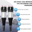 2PCS Rear Air Struts Shock Absorber Fit for 2004-2009 Jaguar XJ8 XJR Super V8 Vanden Plas,2010-2019 Jaguar XJ OE# C2D11405 C2C24410 C2C23697 C2C41341