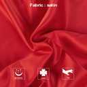 NTBAY Zippered Satin Body Pillow Pillowcase, Silky Slip Cooling Body Pillow Cover, Long Side Hidden Zipper, 20 x 54 Inches, Red
