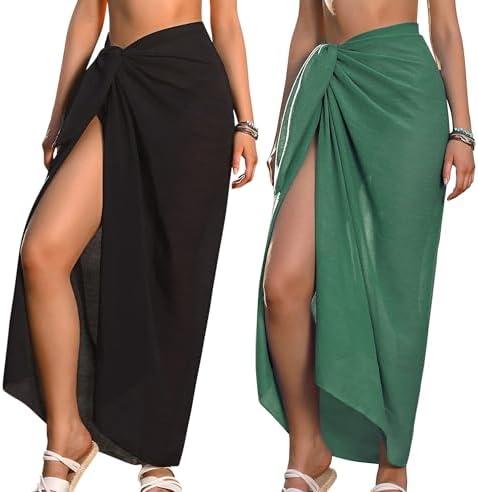 Rossopesca Women's Swimsuit Cover Up Sarong Pareo Wraps for Women Beach Coverup Bikini Bathing Suit Swimsuit Scarf One Size
