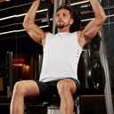 TACVASEN Sleeveless Shirts for Men Tank Tops Quick Dry Workout Muscle Shirt (White, XL)