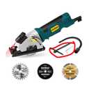 Enventor Mini Circular Saw, 4.8A Electric Circular Saws Corded with Laser Guide, 4000RPM, 3 Saw Blades 3-3/8" Max Cutting Depth 1-1/16", Compact, Power for Wood, Soft Metal, Tile, Plastic