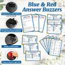 Family Feud Game for Adults and Kids with 2 Buzzers, Fun Trivia Quiz Card Game for Family Game Night, Holiday Gathering, Party & Team Building, Interactive Board Games for Group Activities