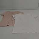 Womens 2 Pack T Shirts Basic Short Sleeve Tees Crewneck Fashion Tops Loose (Large, Cream+white)