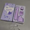 Electric Razors for Women - IPX7 Waterproof Pubic Hair Remover for Shower & Travel, 3-in-1 Bikini Trimmer with Body/Round/Curved Heads, Hypoallergenic Foil & Ceramic Blades, Self-Care Gifts for Her (Silver Purple)