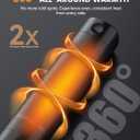 Rechargeable Hand Warmers - 2 Pack Electric Pocket Warmer, 360 Heating, 2X 5000mAh 18Hrs Long Last, 3 Settings - Camping Essentials, Hunting Gear, Christmas Stocking Stuffers, Gifts for Men, Women (Black)