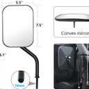 Mirrors Doors Off Compatible with Jeep Wrangler JK CJ JL & Unlimited - Door Hinge Side Mirrors for Jeep - 2 Pack 5.5 x 7.5 inches Side Rear View Mirrors for Doors Off Driving