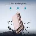 DJBEAR for iPhone 17 Pro Max 6.9" Wallet Case for Men & Women, All-in-One Flip Folio Cover with 9 Card Slots, Zipper Pocket, Detachable Wrist Strap, Full Body Protection for Apple 17 Pro Max Rose Gold