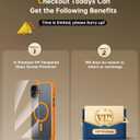 JUESHITUO for iPhone 16 Case with 1X Screen Protector, [Tailored for MagSafe] [Mil-Grade Shockproof Defense] with Integrated Lens Protection Translucent Silky Touch Phone Case for iPhone 16, Orange