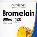 Nutricost Bromelain 500mg, 120 Vegetarian Capsules - Bromelain (1200 GDU), Non-GMO, Gluten Free, EXP: 03/29